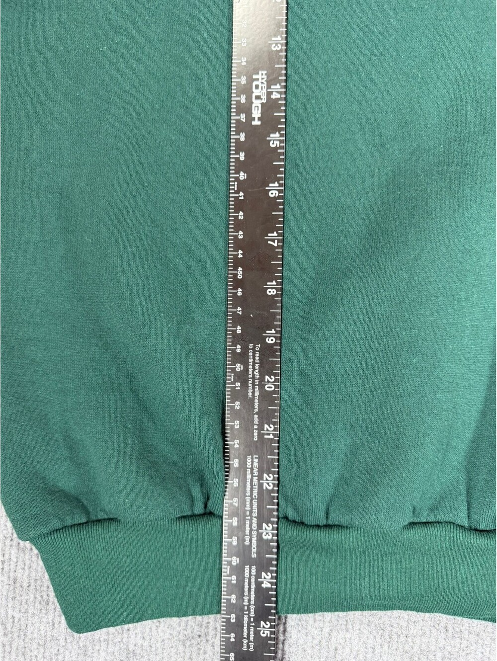 Vintage 90s Fruit of the Loom Sweatshirt XL Forest Green USA Blank - Picture 4 of 5